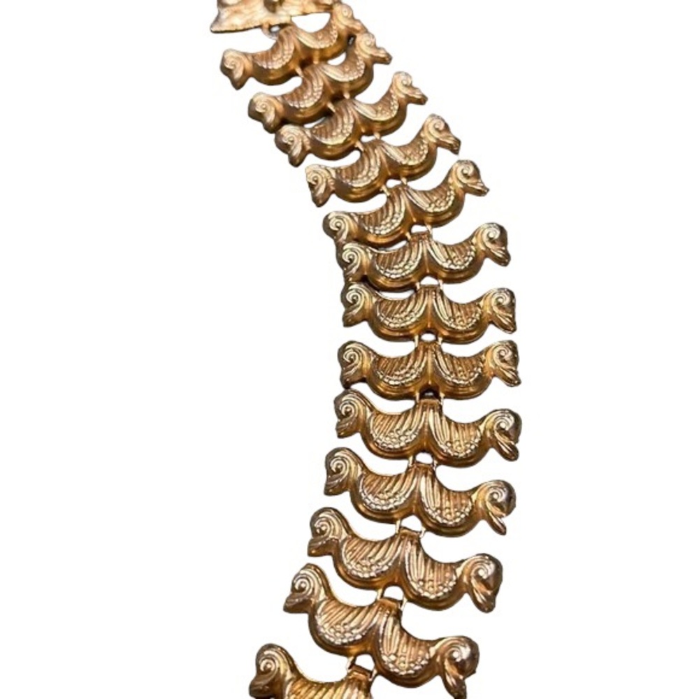 Alva Studios Egyptian Revival Mirror Duck Image Bracelet